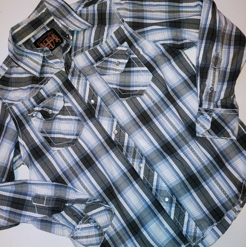 Prototype Western Snap Plaid Shirt
